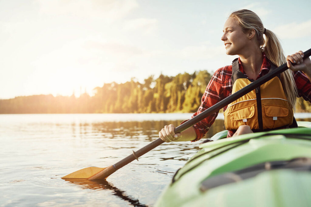 Green Lake offers lots of space for calm boating and exploring water